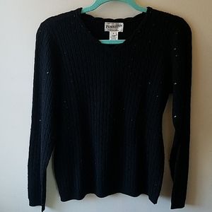 Pendleton silk cashmere blend sequined sweater